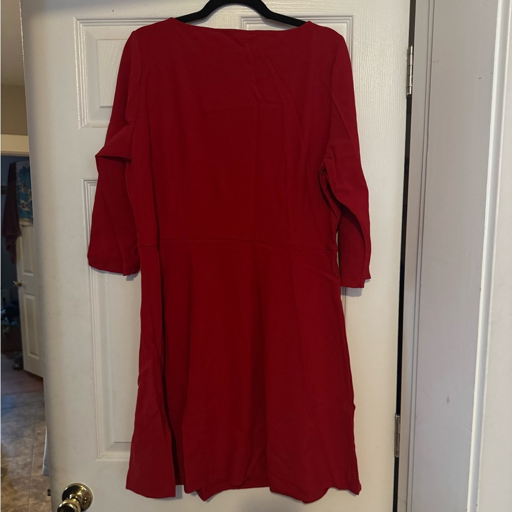 Boston Proper Vibrant Red Dress - Picture 4 of 4